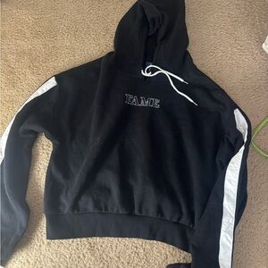 Forever 21 black Hoodie with White Stripes